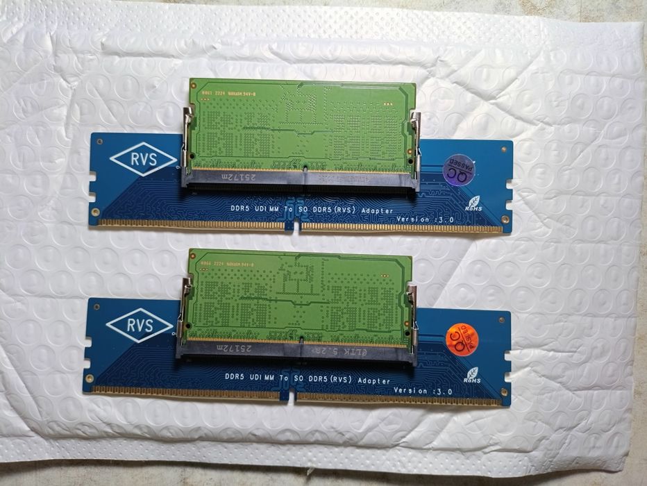 Перехідники DDR5 SO-DIMM на DIMM