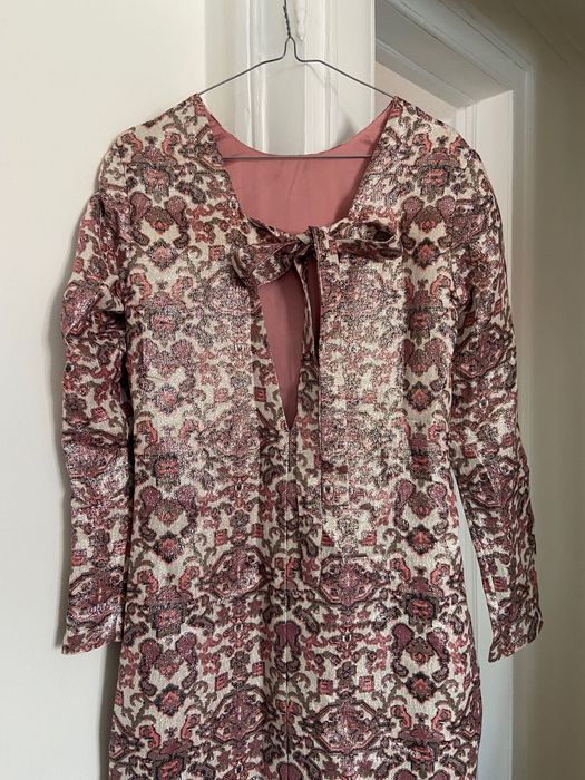Vestido H&M Premium Quality seda algodão 34 XS
