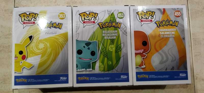 Funko Pop Pokemon - Silver/Metal Pikachu Bulbasaur Charmander