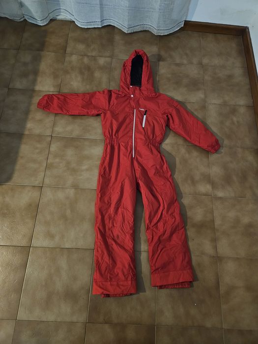 Fato neve criança vermelho