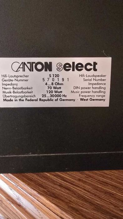 Rzadkość! Canton Select S-120 – Kultowe Monitory 3-Drożne (Stan Oryginalny)