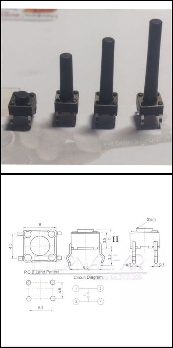 Тактовая кнопка, USB-эндоскоп 5.5 мм., модули Arduino