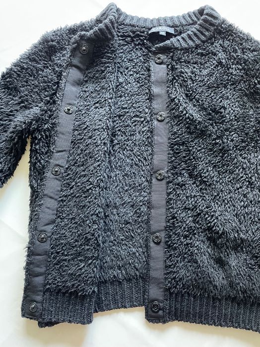 Casaco lã CAROL preto lã peluda L Senhora
