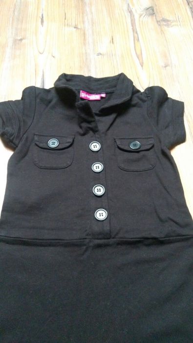 Sukienka czarna bawełna 134/140