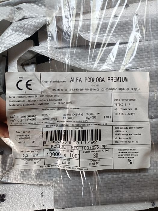 Styropian do podłogówki z folią