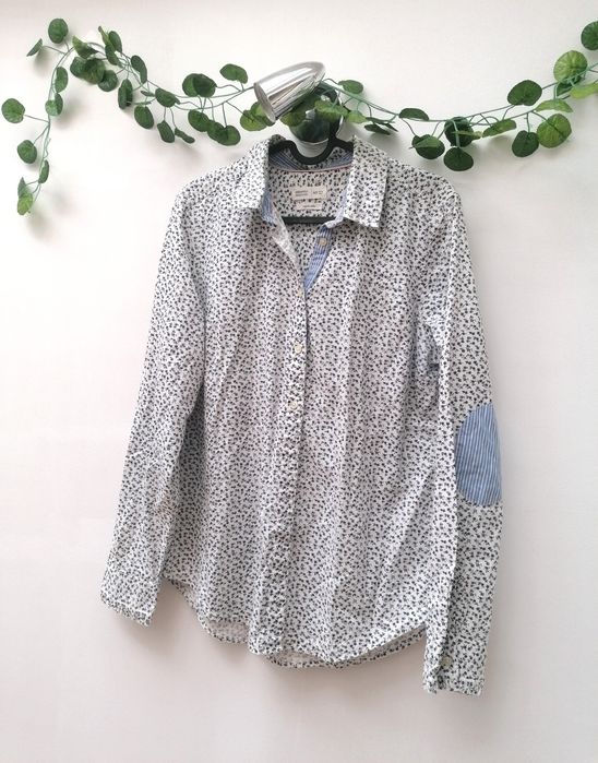 Camisa Florida com Cotoveleiras