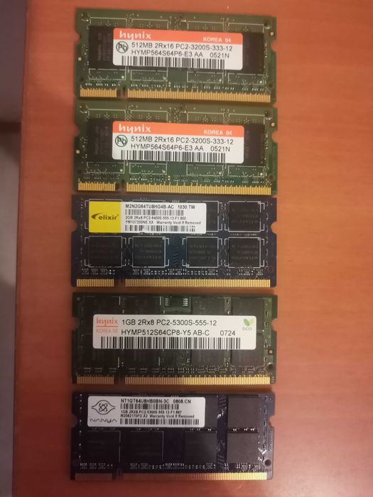 Processadores intel + Rams portátil