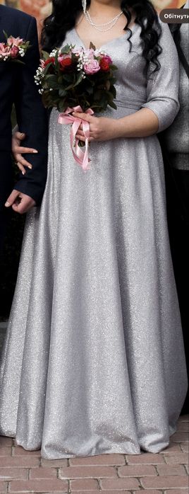 Сукня довга з блискітками