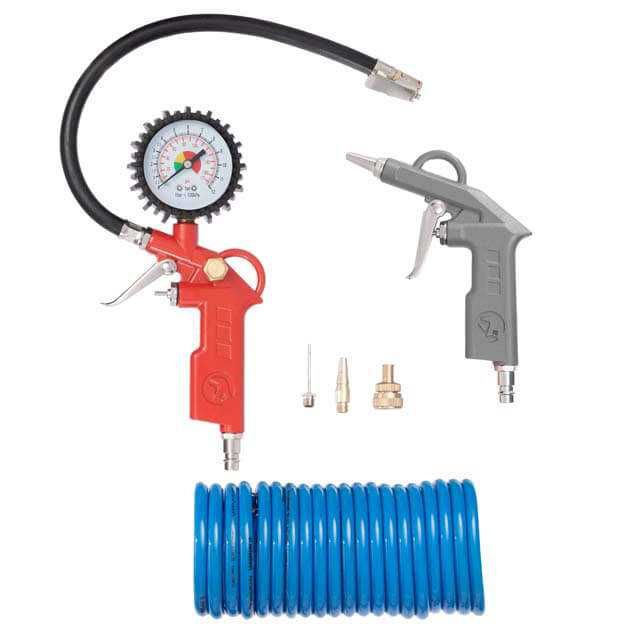 Набір пневмоінструментів пістолет продувальний, підкачка, шланг 6 од.