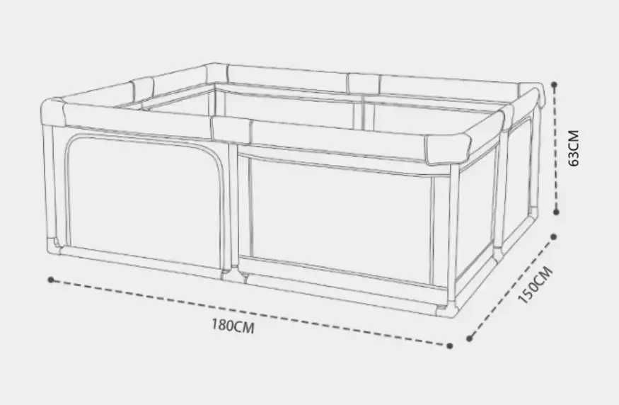 Дитячий манеж Terrio Besy M 150x180 см