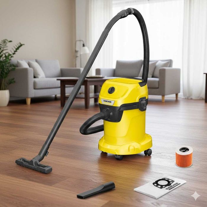 NOWY Odkurzacz Karcher Przemysłowy Mocny Budowlany Sucho Mokro 17L