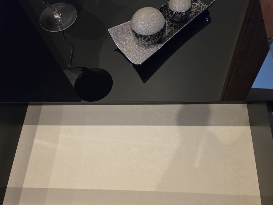 Mesa de Centro Moderna - Preto Brilho c/ Gaveta Forrada