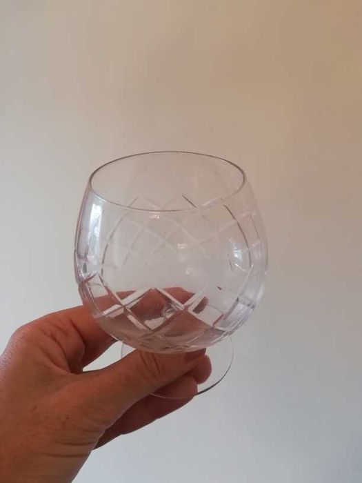 5 copos de conhaque/brandy de cristal