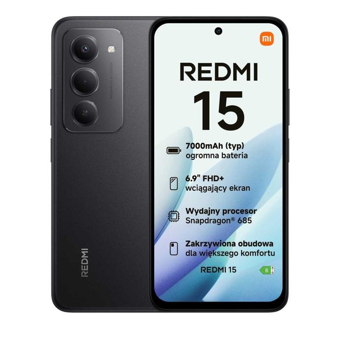 NOWY Smartfon Xiaomi Redmi 15 8/256GB - ASCOM ul klasztorna