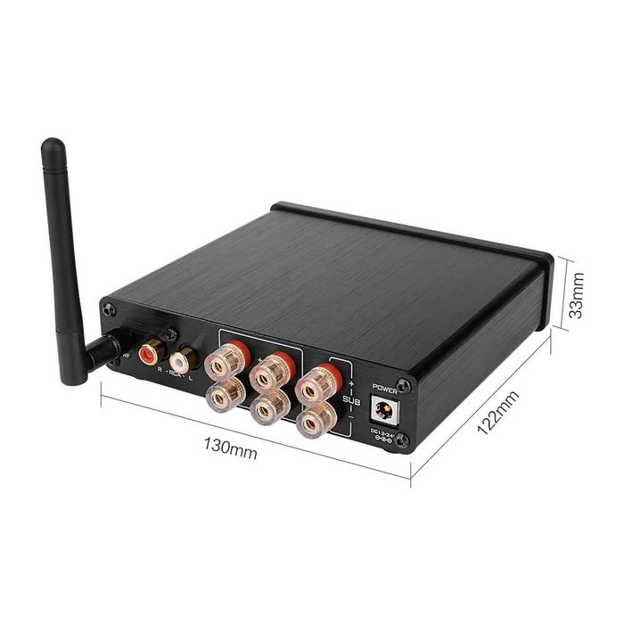 Hi-Fi підсилювач з Bluetooth AIYIMA A03 - 2.1 з блоком живлення 24V4A