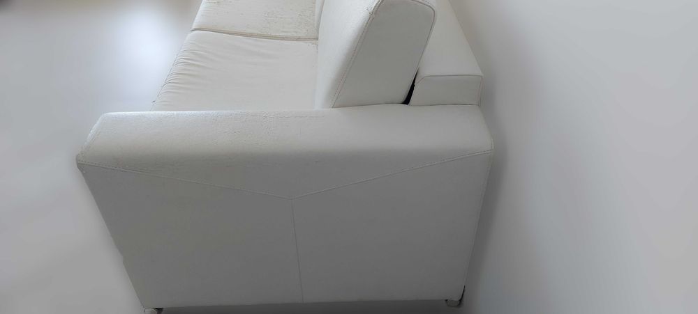 Sofá cama Lourini branco de 200x96x94