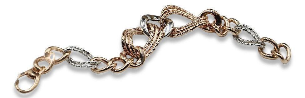 Bransoletka damska z czerwonego różowego złota 14k 585 cfb028rw Poznań