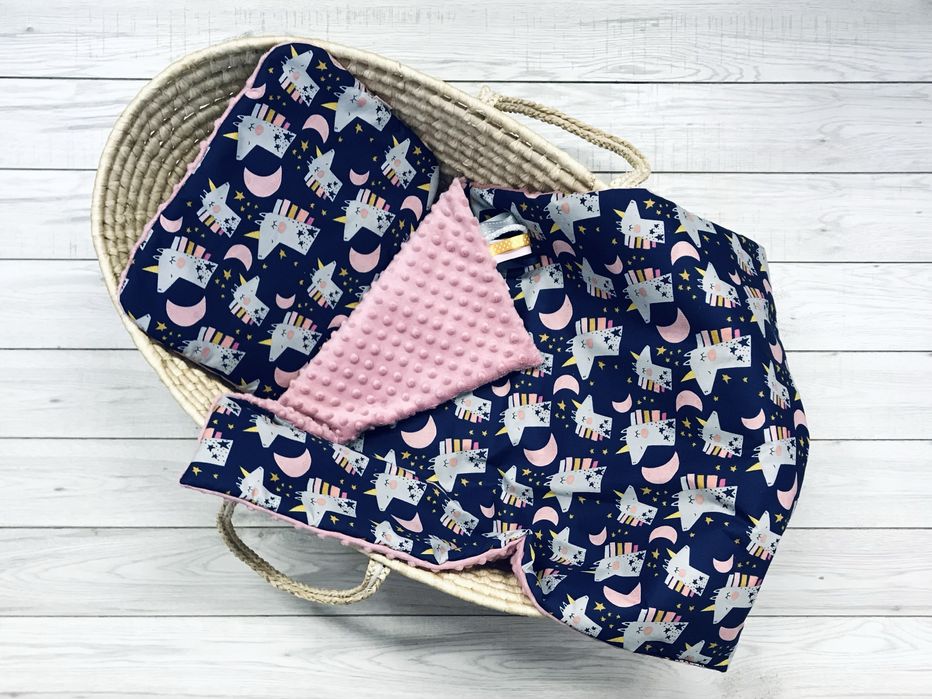 WYPRZEDAŻ Komplet minky do gondoli 80x60 kołderka