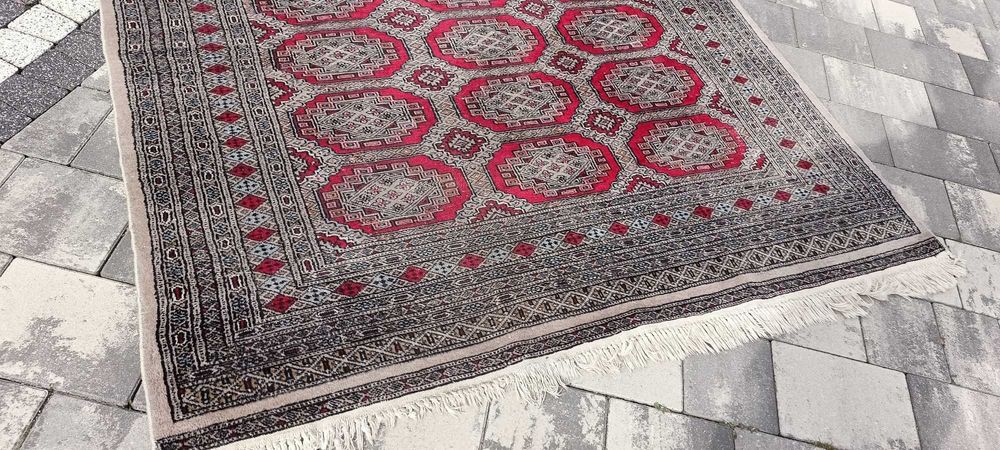 Buchara ręcznie tkany dywan wełniany 237 x 150 cm wełna