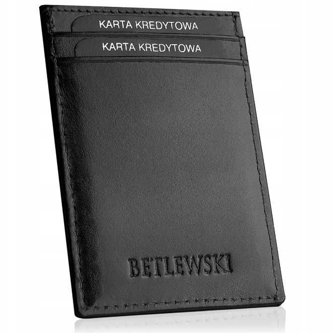 Betlewski etui na dokumenty BESA-BF-23 CZARNY skóra naturalna ttst1235