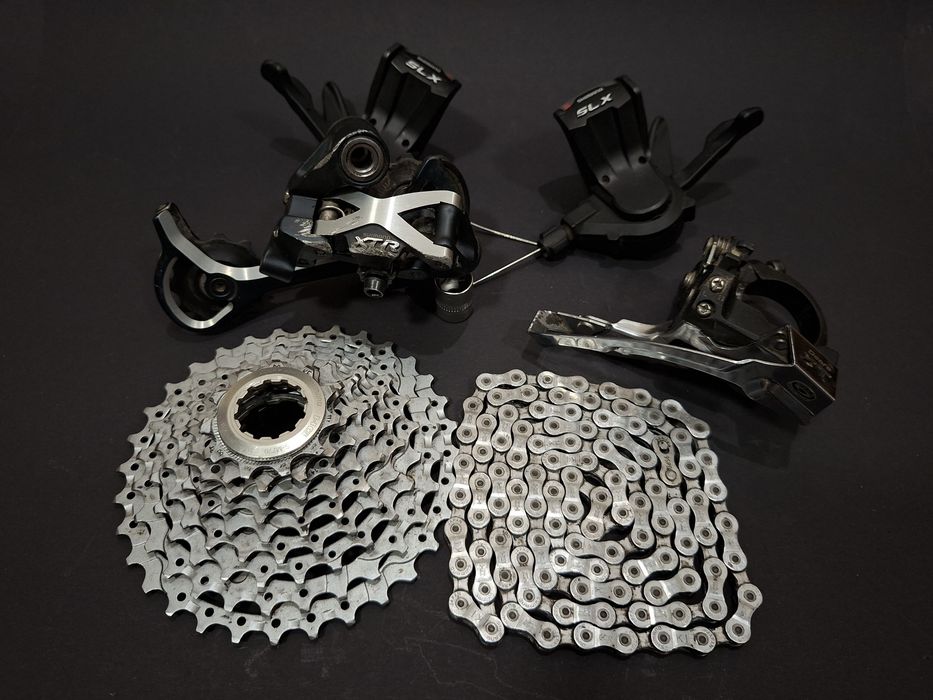 Zestaw napęd Shimano XTR/SLX 3x9s