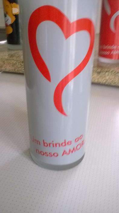 Copo novo com mensagem