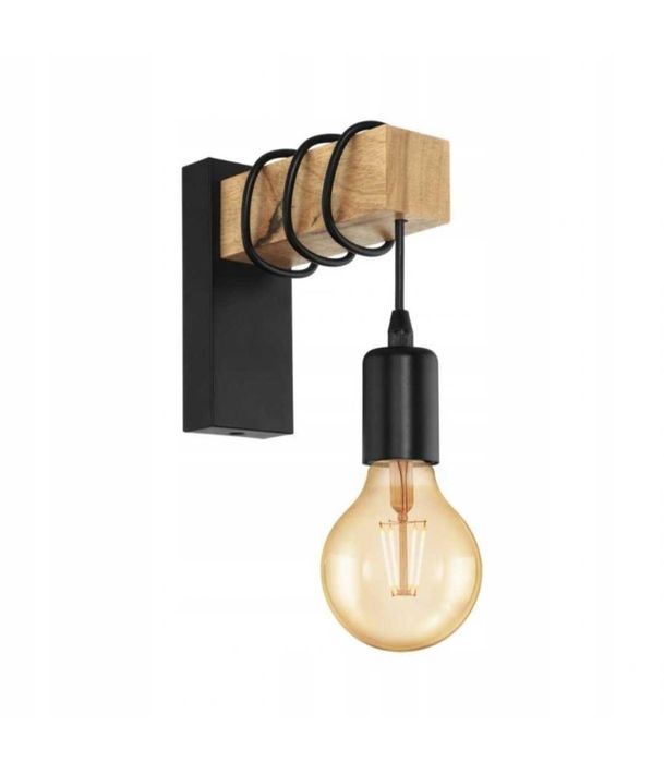 LAMPA kinkiet drewniany EGLO TOWNSHEND 32917 Vintage Retro E27