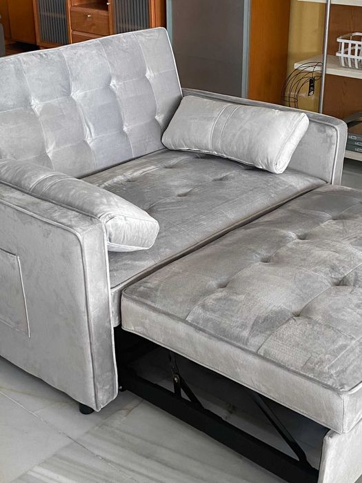 SOFA CAMA EM COR CINZA ENVIO GRATIS PAGA NA ENTREGA