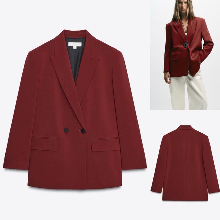 Пиджак  бордо Zara xs s новый