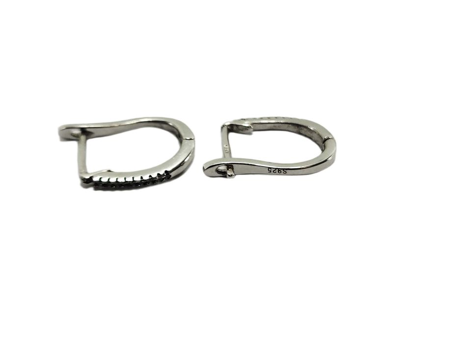 Srebrne drobne kolczyki z cyrkoniami 925 angielskie zapięcie