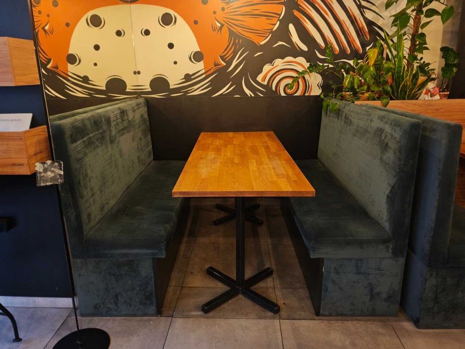 Loże restauracyjne tapicerowane – boksy, kanapy 6 szt.