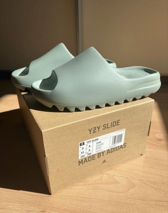adidas gazelle silver green womens Adidas Yeezy Slide Glow Green main image 1