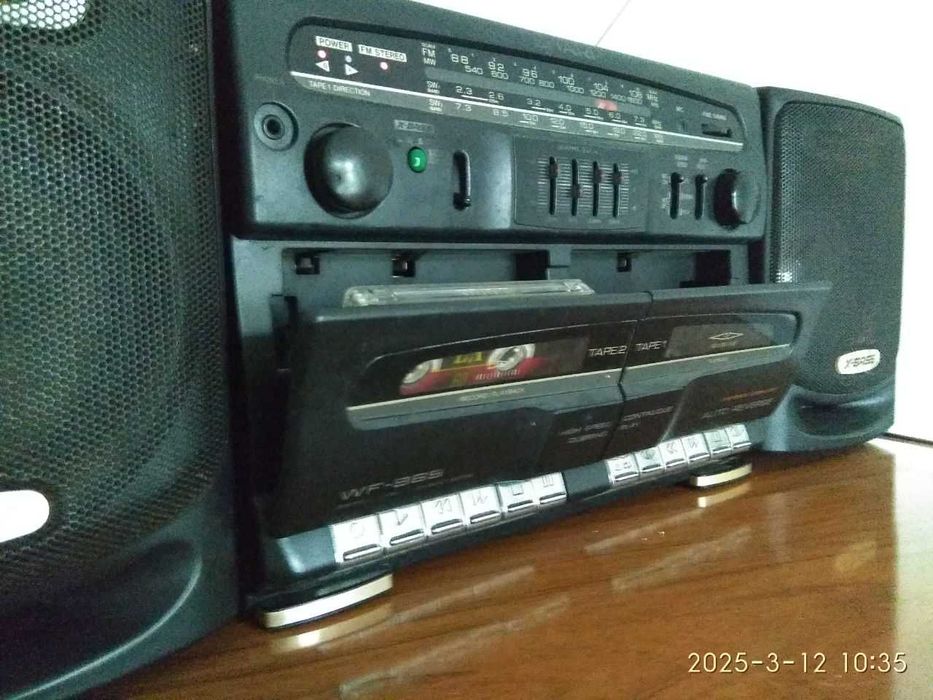 двухкассетник Шарп магнитофон автореверс