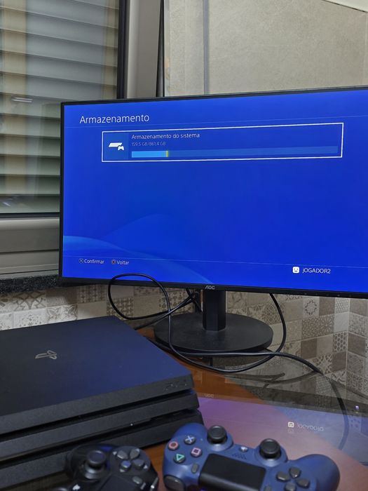 Playstation 4 pro  com 2 comandos e jailbreak
