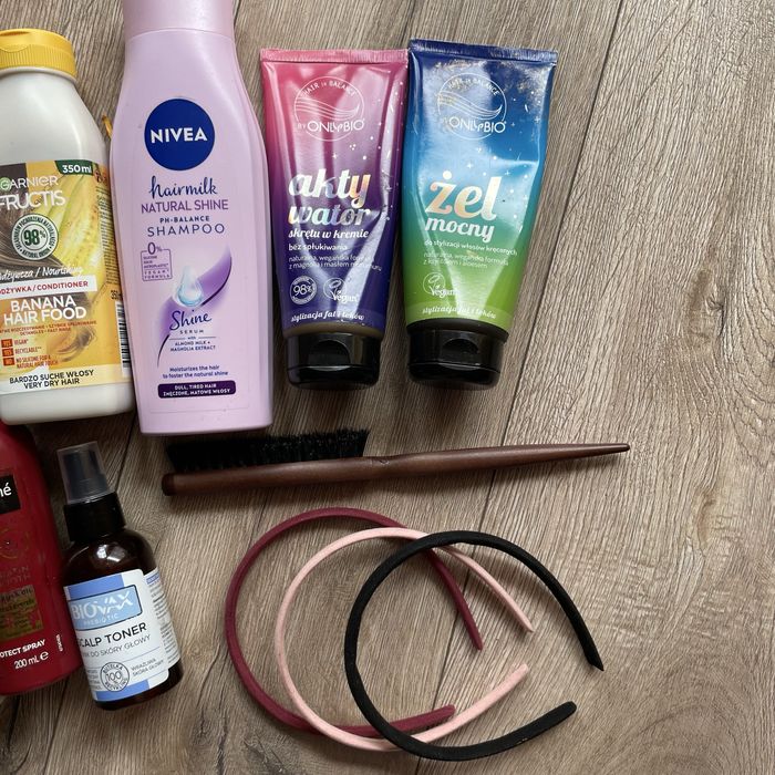 Zestaw 11 sztuk kosmetyków i akcesoriów do włosów onlybio garnier