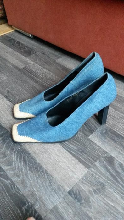 Ładne buty damskie r. 39 OKAZJA obcas jeans