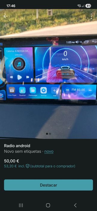 Rádio com Bluetooth  android