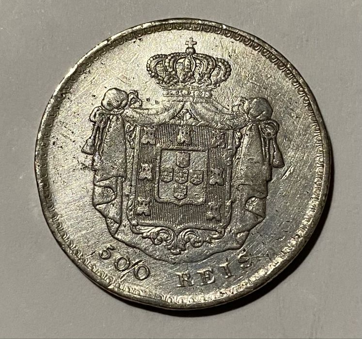 Moeda 757 - D PEDRO V - 500 Reis 1856