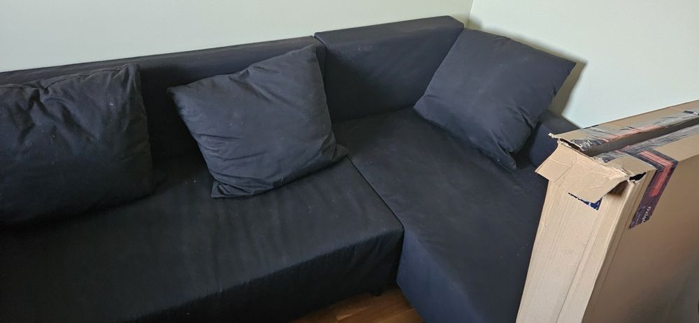 Sofa Kanapa IKEA czarna Narożna prawa lub lewa