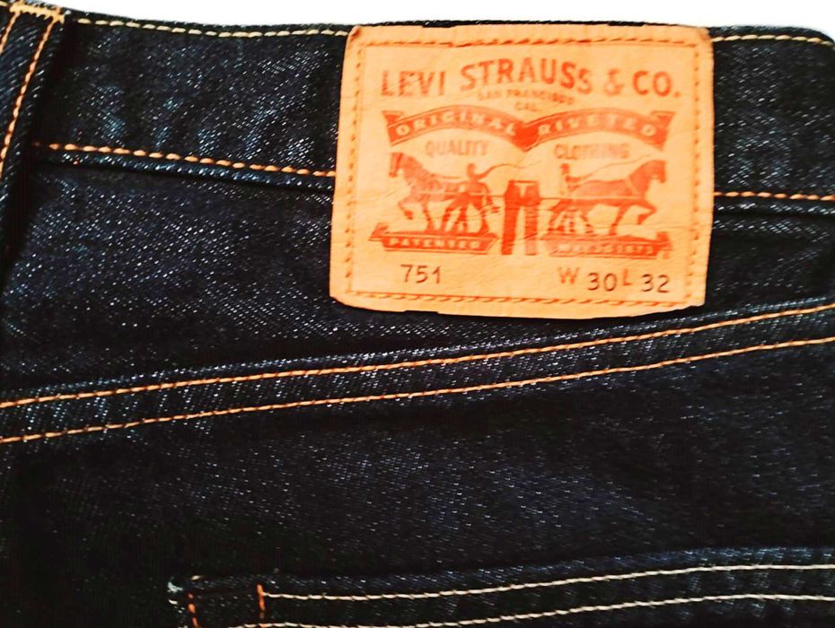 Джинсы мужские Levis, модель 751, 30/32, темно синие / индиго, новые