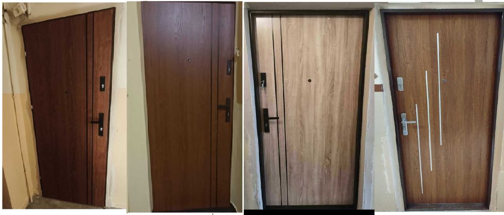 Drzwi  wejściowe zewnętrzne do mieszkania-wewnątrzklatkowe z montażem