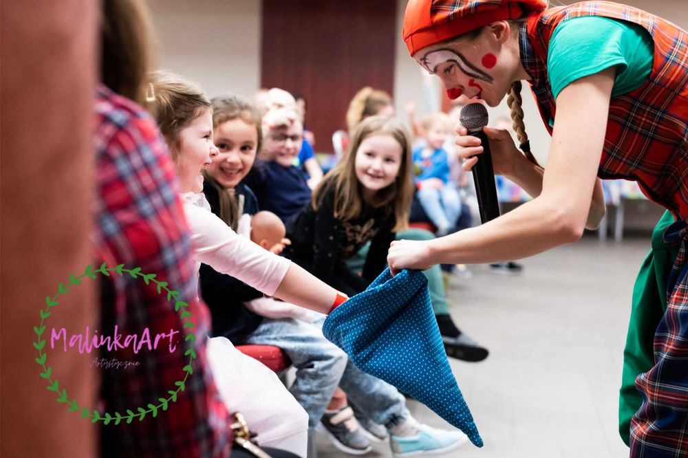 Animator dla dzieci- Klaun Malinka