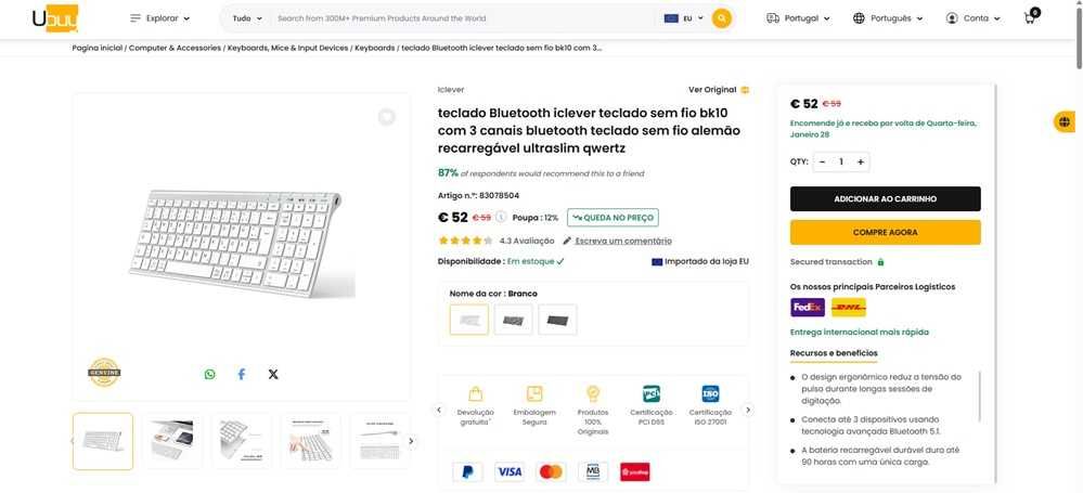 Iclever teclado bluetooth sem fio514038322157987846
