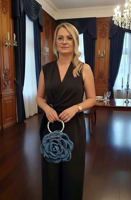 Ekskluzywne torebki wizytowe, wykonane szydełkowo HANDMADE