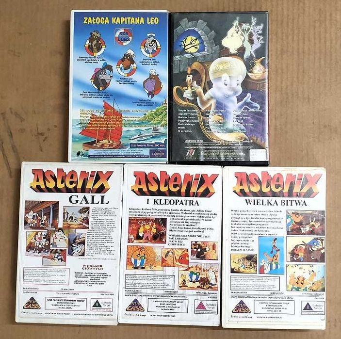 Zestaw 5 bajek na kasetach VHS