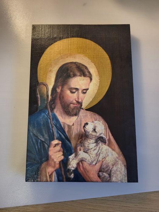 Wizerunek Jezusa na drewnie