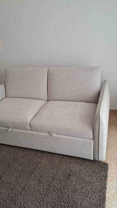 Sofá Cama Novo Cinza Claro