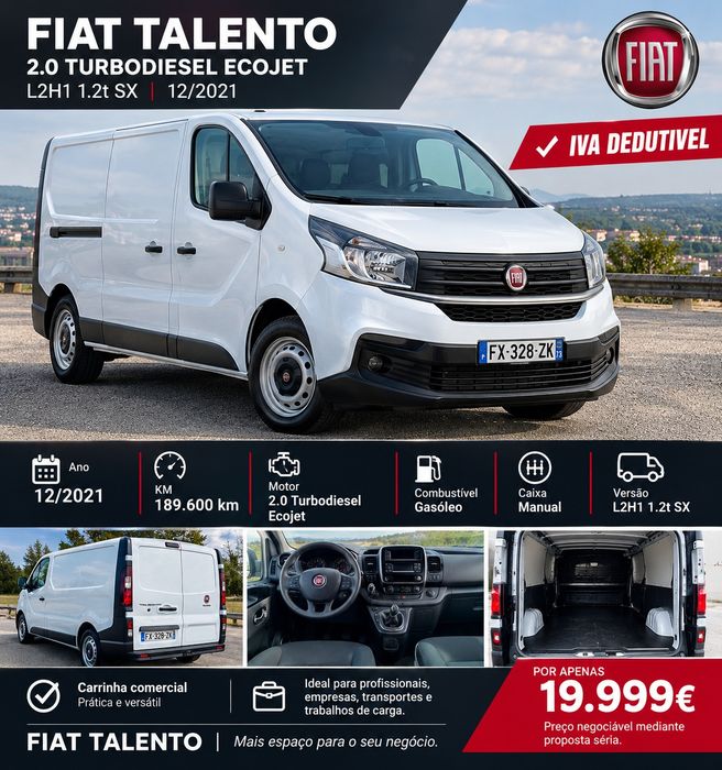 Fiat Talento 2.0 L2H1 IVA DEDUTIVEL