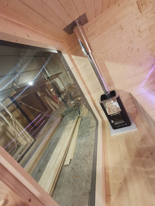 Sauna Ogrodowa 3,3m x 2,3m Prysznic  Piec na drewno Gotowa od Ręki