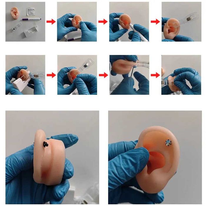 maquina de Piercing descartável orelha língua umbigo etc